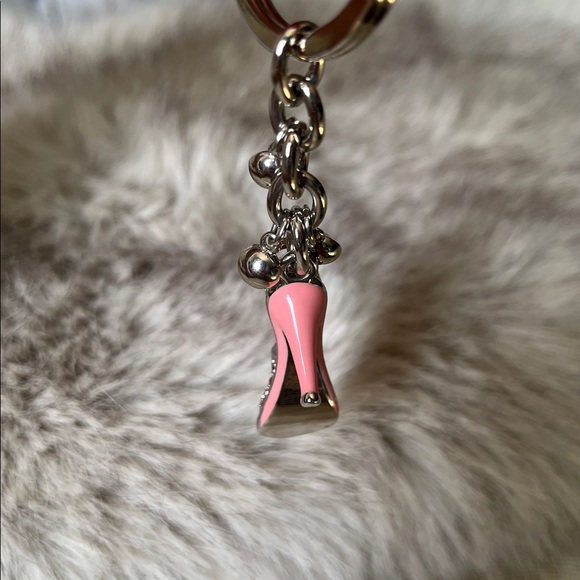 Pink/Silver Rhinestone High Heel Keychain - Picture 7 of 8